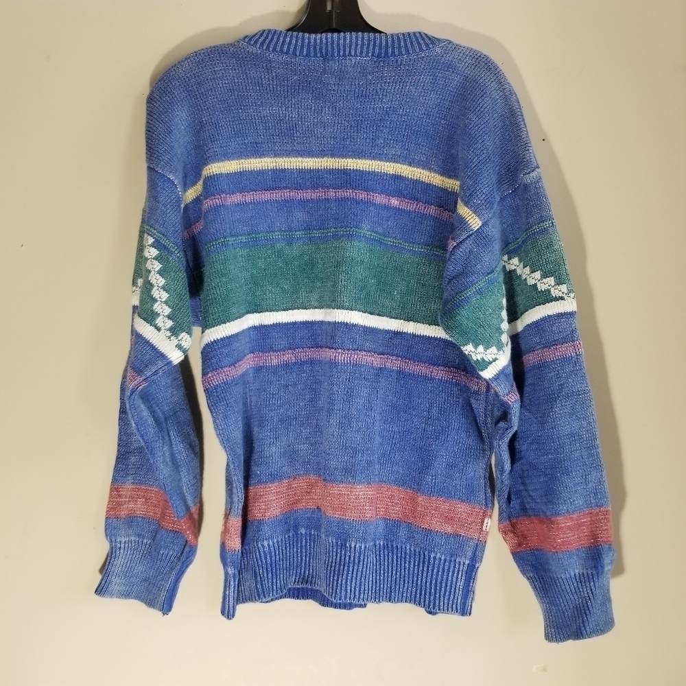 Vintage Union Bay Cotton Ramie Abstract Pattern Pullover Crewneck Sweater - Picture 5 of 7